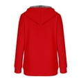 thumbnail image 6 of CFLVAEK Plus Size Womens Hoodies Winter Warm Fleece Lined Hoodie Sweatshirts Zip Up Solid Color Hooded Jackets Long Sleeve Coat with Pockets Red M, 6 of 7