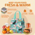 thumbnail image 5 of Labrador Dogs with Pioneer Flower Insulated Lunch Bag for Women & Adults,Large Portable Soft Cooler Lunch Bag,Thermal Food Storage Tote with Pearl Cotton,8.66L,8.75x5.75x9.5 Inch, 5 of 6