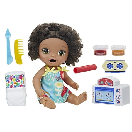 Baby Alive Snackin Treats Baby (Black Curly Hair Doll)