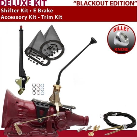 American Shifter C6 Shifter Kit Black 12 in. E Brake Cable Trim Kit for F07AF
