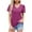 Hot Pink, variant on Jewelreauty Womens V Neck Tunic Tops Casual Lace Short Sleeve Loose Fit Blouses Summer Solid Color Shirts (S, White)