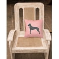 thumbnail image 2 of Carolines Treasures BB3675PW1414 Great Dane Checkerboard Pink Fabric Decorative Pillow, 2 of 2