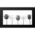 thumbnail image 2 of Frank, Assaf 24x14 Black Modern Framed Museum Art Print Titled - Five tulips in a row, FTBR-1842, 2 of 5