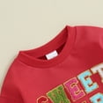 thumbnail image 5 of Bagilaanoe Newborn Baby Girl Valentine's Day Romper Sweatshirt Long Sleeve Bodysuits Letter Embroidery Pullover 3M 6M 12M 18M Infant Casual Tee Tops, 5 of 8