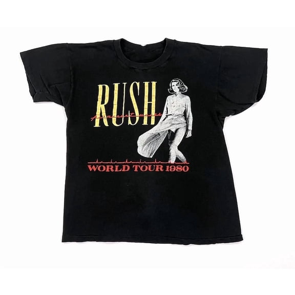 Vintage 80s RUSH Permanent Waves 1980 tour T-shirt, size S-5XL