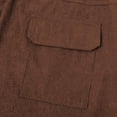 thumbnail image 6 of Men's Patchwork Cargo Pants Corduroy Ripstop Outdoor Adventure Wear Casual Hiking Work Pants with Multi Pockets(No Belt) Brown, 6 of 7