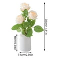 thumbnail image 3 of Artificial Flower Night Light, Rose Flower with Vase Lamp, LED Desktop Decorative Landscape Lights for Festival Party Home Decor Atmosphere Light Gifts, 3 of 6