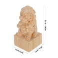 thumbnail image 2 of Minkissy Embout de Tringle à Rideau en Bois Style Minimaliste Kaki 1Ensemble, 2 of 6