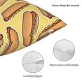 thumbnail image 3 of Pofeuu Hot Dogs Print Double-sided plush pillowcase Square Throw Pillow Covers Pillows Cover for Living Room Bedroom Sofa Couch Cushion Cover（No pillow core）-20"x20", 3 of 7