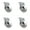 4 Swivel - Top Lock Brakes  - Silver, variant on 5 Inch Semi Steel Cast Iron Wheel Swivel Top Plate Caster with Brake SCC