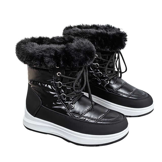 Pisexur Chaussures pour Femmes Chaussures d'Extérieur à Tige Haute avec Isolation en Velours Épais Bottes de Neige Décontractées Chaussures de Course Bottes de Cowboy