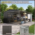 thumbnail image 2 of PABIMIA 12'x18' Outdoor Metal Storage Shed with 2 Windows, Large Steel Garden Shed with Lockable Double Doors, Reinforced Structure for Backyard, Garden, Lawn, 2 of 7