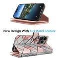 thumbnail image 4 of For iPhone 16 Pro Wallet Case with Credit Card Holder and Strap for Women Men, Tekcoo Detachable Magnetic Phone Case PU Leather Wallet Flip Folio Kickstand Cover for iPhone 16 Pro, Marble, 4 of 8
