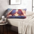 thumbnail image 6 of Balery Heart Sky Bird Couple Bedding Queen Pillow Cases - Envelope Closure - Soft Brushed Microfiber Fabric - Shrinkage and Fade Resistant Pillow Cases-14"x20", 6 of 6