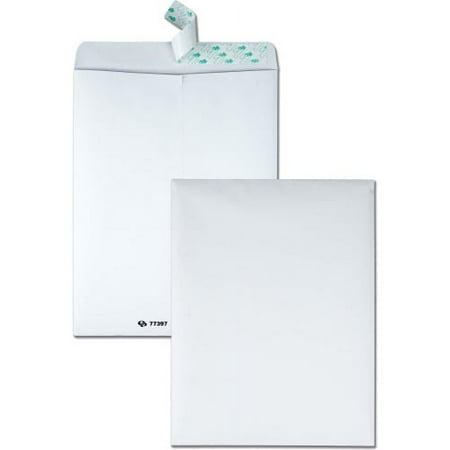 UPC: 0085227773975 | Quality Park Tech-No-Tear Catalog Envelopes Catalog – #13 1/2 – 10  Width x 13  Length – Self-sealing – Paper – 100 / Box – White