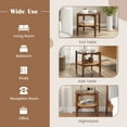 thumbnail image 6 of Gymax 2 PCS 2-Tier Round Side End Table PE Rattan Nightstand Tempered Glass Tabletop, 6 of 9