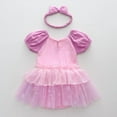 thumbnail image 4 of Emy Dola Newborn Baby Girls Cartoon Romper Dress With Headband 2Pcs Infant Fairy Princess Tutu Dresses Baby Birthday Party Tulle Fancy Dressy, 4 of 9