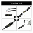 15Pc IP68 Waterproof 2 Way 3-Core Junction Box Electrical Cable ...