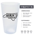 thumbnail image 2 of Silipint: State Pint Glasses 16oz: 2 Pack - North Carolina -Icicle Silicone Cups, Unbreakable, Hot/Cold Drinks, Dishwasher-Microwave-Freezer-Oven Safe, 2 of 5
