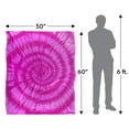 thumbnail image 5 of Logovision Pink Tie-Dye Silky Touch Super Soft Throw Blanket 50' x 60', 5 of 6