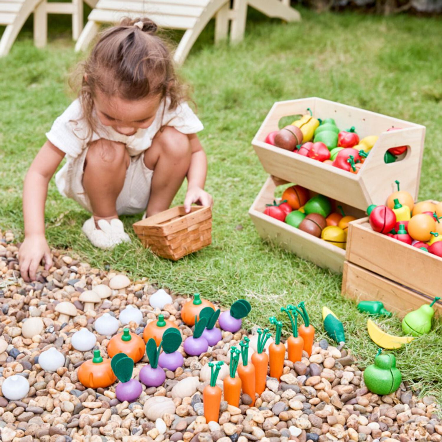 PlanToys Fresh Produce Set E (Cucumbers, Onions Pumpkins)