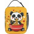 thumbnail image 3 of Insulated Lunch Bag - Reusable Lunch Tote for Office, Work, Picnic, Travel - Cartoon Panda with Ramen Design - Durable, Thermal Insulated, Leakproof for Adults - Playful, Premium Unisex, 3 of 6