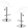 thumbnail image 1 of Jessar - Glamor Collection Adjustable Height Swivel Stool, Set of 2, White, 1 of 3