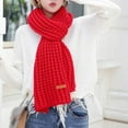 thumbnail image 5 of CHEGUTA Scarf for Women Winter Scarf,Winter Multi-Colored Knit Feel Pashmina Wraps Elastic Warm Light Thick Couples Scarf Unisex, 5 of 5
