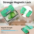 thumbnail image 4 of Allytechgroup iPhone 12 Pro Max Case Wallet, 2-in-1 Detachable Magnetic Back Cover Compatible with MagSafe Secure and Stylish Protection RFID Blocking Phone Case for Apple iPhone 12 Pro Max, Green, 4 of 9