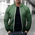 thumbnail image 1 of LOVZFMLL Jackets for Men's Fall And Winter Pocket Long Zipper Elastic Christmas Print Short Stand Up Collar Jacket, 1 of 4