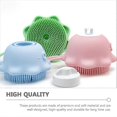 thumbnail image 4 of 2pcs Bath And Shampoo Brush Silicone Body Shower Scrubber With Shower Gel Dispenser Shower Loofah Brush, 4 of 5