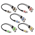 thumbnail image 1 of AMERTEER 3Pin XLR Female Jack to Dual 2 Male Plug Y Splitter 30cm Adapter Cable Wire, 1 of 9