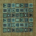 thumbnail image 1 of Ahgly Company Indoor Square Abstract Light Blue Modern Area Rugs, 5' Square, 1 of 4