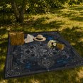 thumbnail image 7 of Lunar Phase Mandala With Ornate Interlaced Border, Soft Flannel Blanket with Ornate Celestial Geometry Print, Housewarming Gift and Home Decor for Bedroom and Living Room, 7 of 7