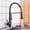 Black Bronze, variant on Kitchen Sink Faucet for Bar Farmhouse Commercial, Chrome Polish Kitchen Faucet, Deck Mounted Hot Cold Water Mixer Faucet, Spring Kitchen Pull Down Mixer, 2 Function Spout Water Mixer Tap