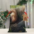 thumbnail image 4 of Fuzoiu Daisy Sleeping Sloth Print Christmas Gift Bag,Burlap Gift Bag with Drawstring Closure & Hang Tag,Perfect for Holidays, Birthdays, and Special Occasions-Medium, 4 of 7