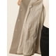 thumbnail image 5 of Abrigo largo elegante de invierno para mujer con cuello en V y un solo pecho Marrón XS, 5 of 6