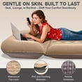 thumbnail image 4 of Inflatable Couch for Camping, Air Mattress with Adjustable Backrest, Blow Up Couch for Adults with Flocked Surface, Portable Inflatable Lounge Chair, Air Sofa Bed for Indoor/Outdoor-No Pump, 4 of 7