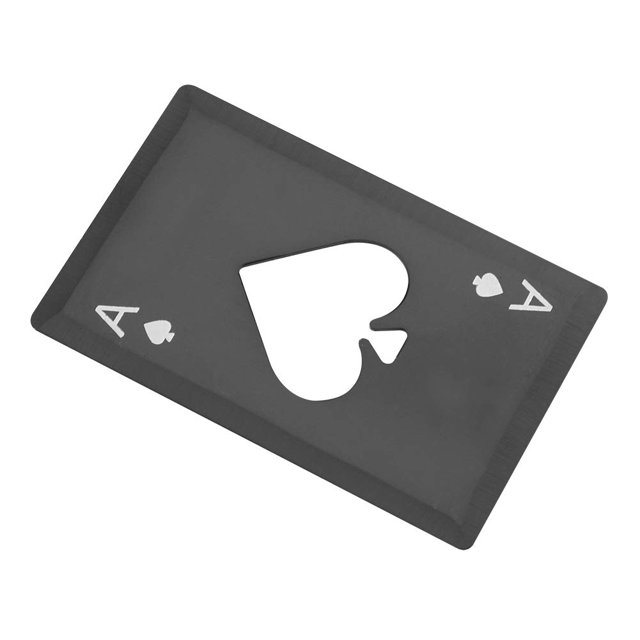 Creative Stainless Steel Credit Card Bottle Openers Personalized Sized Multitool for Your Wallet, Black