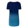 thumbnail image 5 of SHOPESSA Womens Tops Fashion Gradient Printed Blouse V-neck Short Sleeve Tunic Tops Casual Summer Long Shirts for Women to Wear with Leggings, 5 of 5