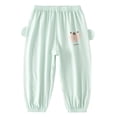 thumbnail image 2 of BXSRUTA Toddler Cotton Jogger Pants with Cute Bear Print Elastic Waist and Ankles for Boys and Girls, 2 of 8