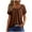 Coffee, variant on sovlvnd Women Summer Tops, Fashion Summer Casual Solid Round Neck Short Sleeves Tshirt Blouse Purple