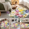 thumbnail image 5 of Round Rugs 3.3Ft, Spring Floral Round Area Rug Washable Indoor Throw Carpet, Farmhouse Elegant Flowers Watercolor Soft Non Slip Circle Rug for Laundry Room Patio Home Decor Aesthetic, 5 of 8