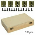 thumbnail image 2 of CHENGSI for Granmp 100-Pack Small Box Hinges Retro Butt Hinges Mini Jewelry Box Hinges Antique Bronze 18x16mm with 400 Screws for DIY Crafts Woodworking Cabinets Drawers, 2 of 8