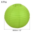 thumbnail image 2 of Uxcell 12 Inch Folding Hanging Wedding Home Party Paper Lanterns Green 6 Pack, 2 of 7