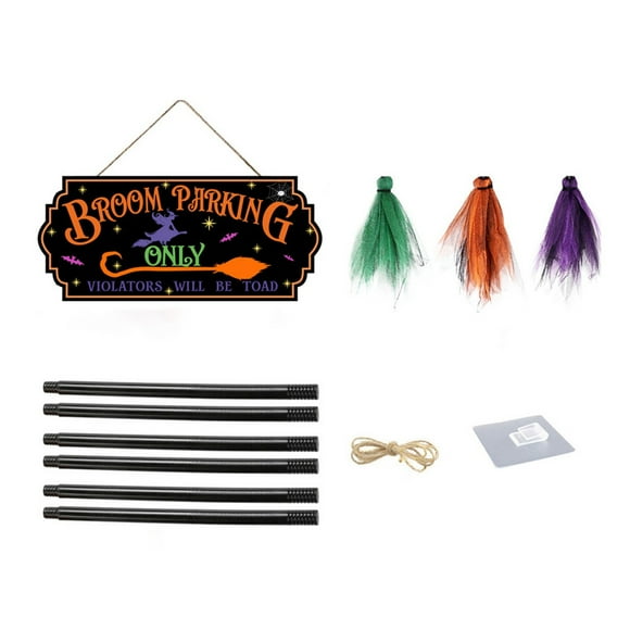 Decoraciones de Halloween. Señal de stop de Halloween con bruja de madera. Decoraciones bonitas para el porche delantero, la pared o el hogar.
