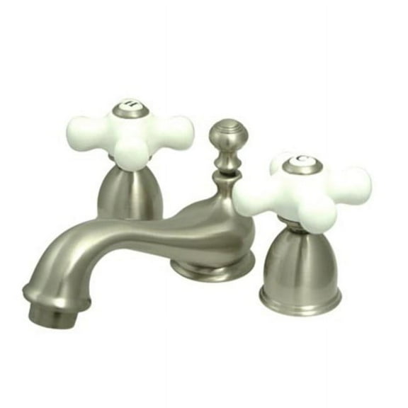 Elements Of Design Es3958px Double Handle Mini Widespread Bathroom Faucet - Nickel