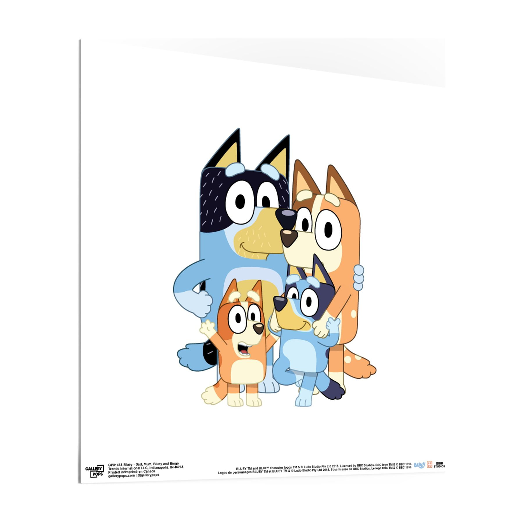 Gallery Pops Bluey - Family Wall Art Bundle (3-Pack)