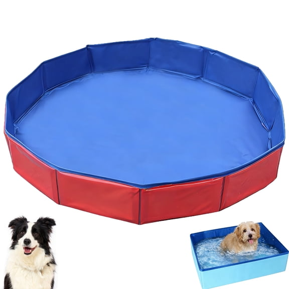 Dog Paddling Pool 50x50x10cm PVC Folding Pet Swimming Pool Dog Swimming Pools Foldable Pet Bath Pools Safe for Home Yard Garden Outdoor Summer（#C)