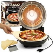 Granitestone Piezano Crispy Crust Pizza Oven  12 Inch Electric Pizza Oven Indoor Countertop Maker with Ceramic Stone Heats up to 800F for Stone Baked Pizzeria Style at Home As Seen on TV Product